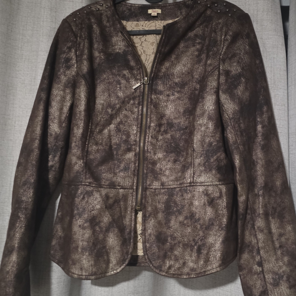Reba Distressed Brown Jacket